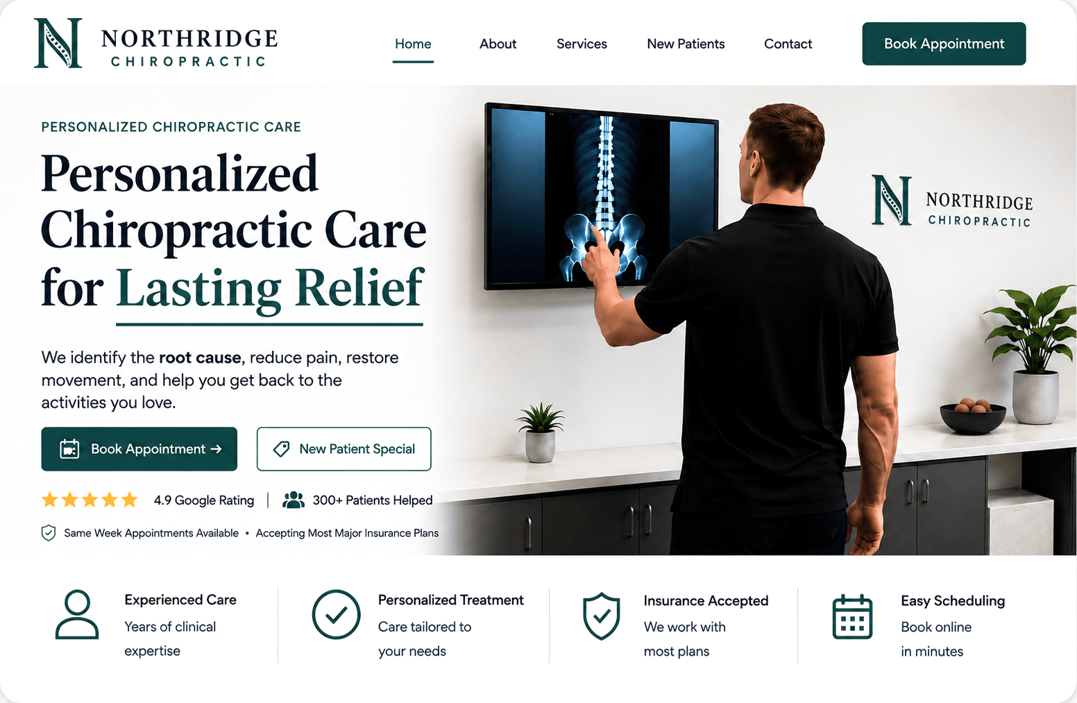 Chiropractic website demo